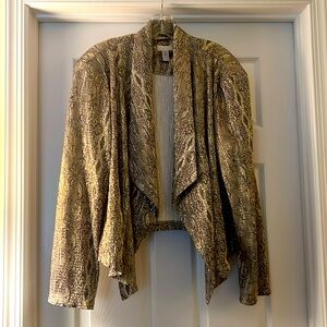 Lightweight dressy gold long sleeve jacket